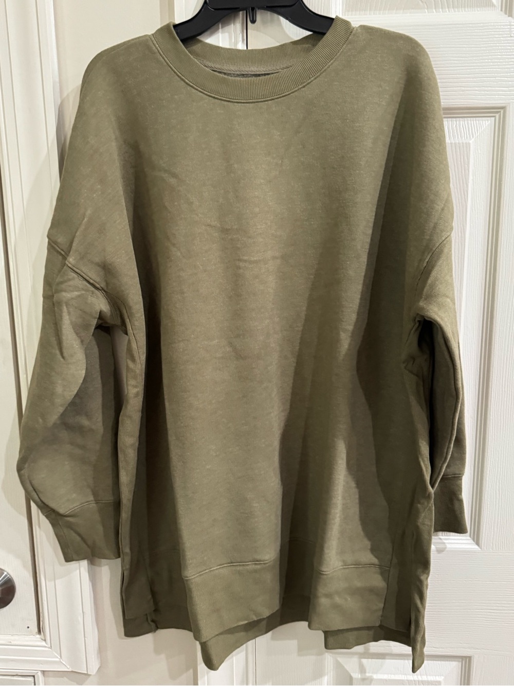 SO Olive Green Oversized Crewneck Sweatshirt